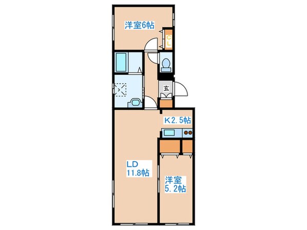 センテベ－ネの物件間取画像